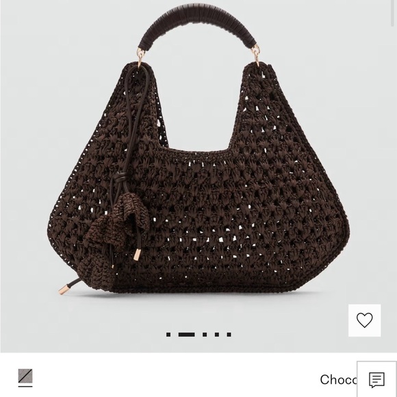 Mango Dark Brown Woven Hobo Bag - Picture 2 of 6